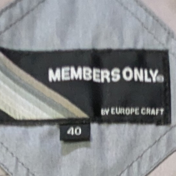 1980s Vintage Members Only Bomber Jacket Grey on grey - Picture 6 of 8